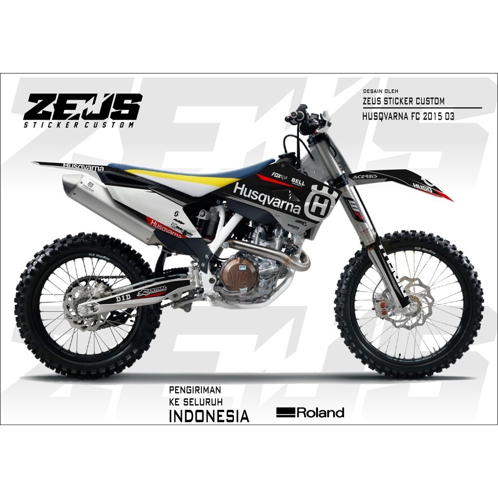 Decal Sticker - Stiker Dekal Husqvarna Fc 2015 Zs 03
