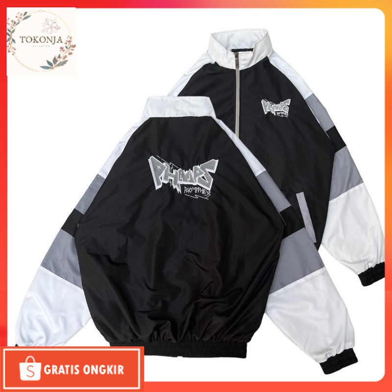 Jaket Kekinian / PHOMPPHIESS Jaket Retro Vintage Jacket Sport Pria Wanita