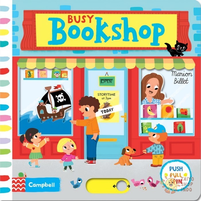Terlaris ✨ -TAIYO Busy Book Story Buku Cerita Pull Push Slide Membaca Gambar Anak - Tractor
