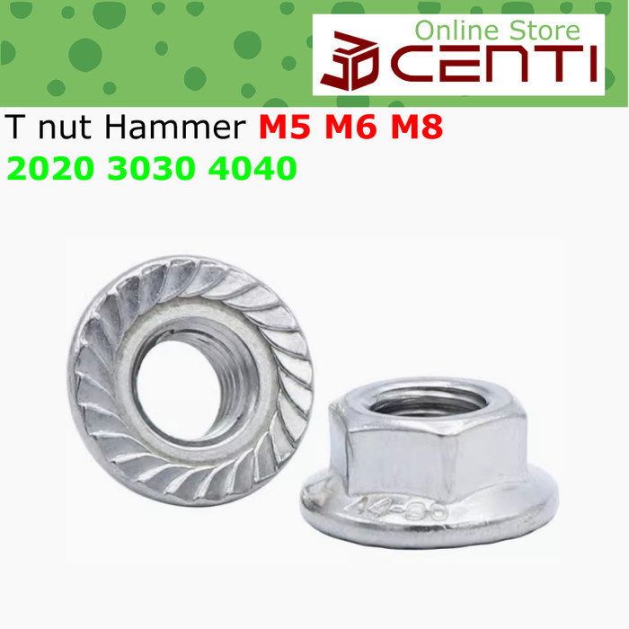 Mur Stainless Flange Nut Topi Hammer head M3 M4 M5 M6 M8 M10 SS304 steel