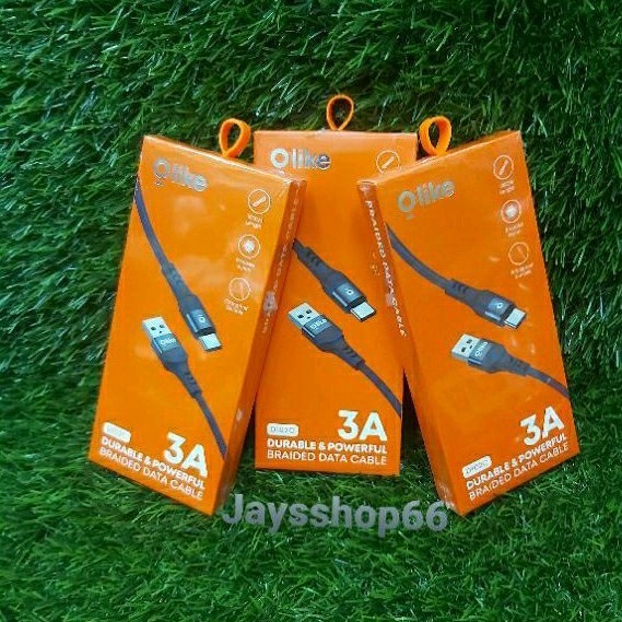 [ OLIKE ]- KABEL DATA USB D102 OLIKE Cable Data D102C 1m TYPE-C 2.4A DURABLE & POWERFUL Braided Data