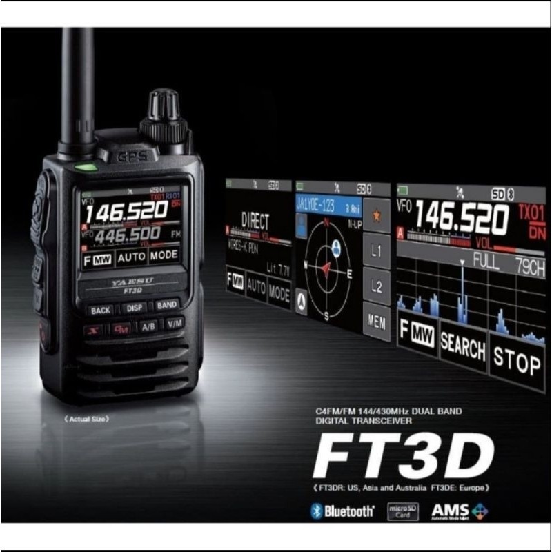 Yaesu FT-3DR HT Dual Band Ori Digital Analog Radio HT FT3 FT3DR