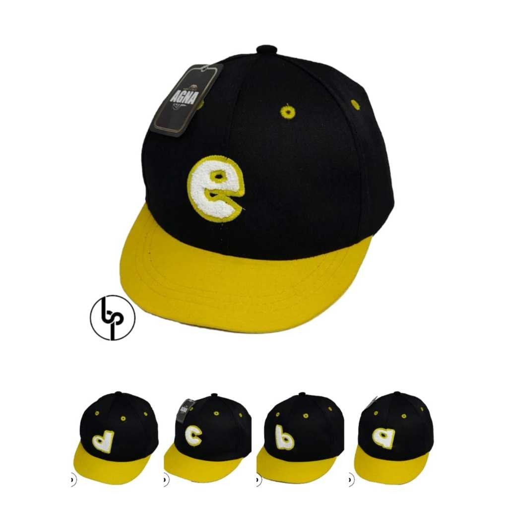 Topi anak Topi  inisial Huruf Bordir Towel Topi Lidah Pendek kualitas bahan premium terlaris 2024