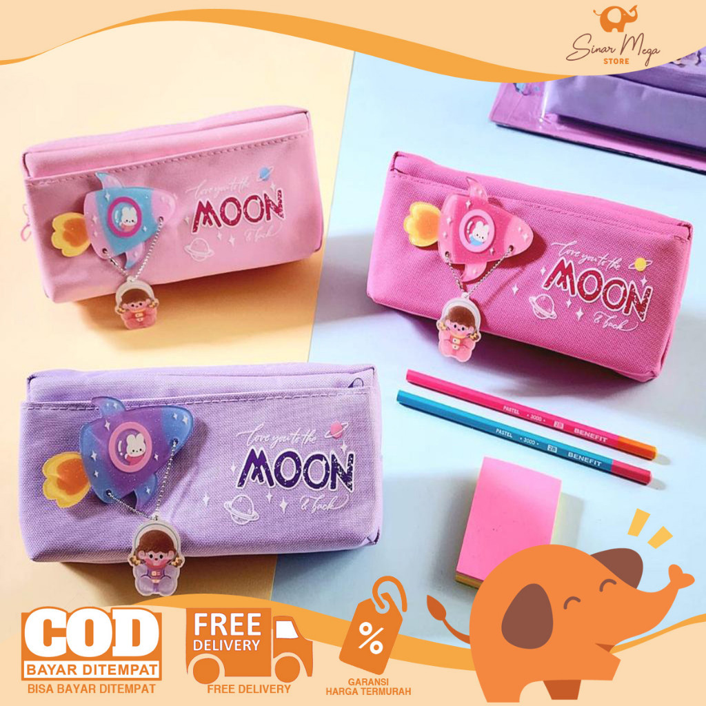 

Kotak Pensil Moon 5359 / Tempat Pensil Tema Angkasa Dengan Resleting
