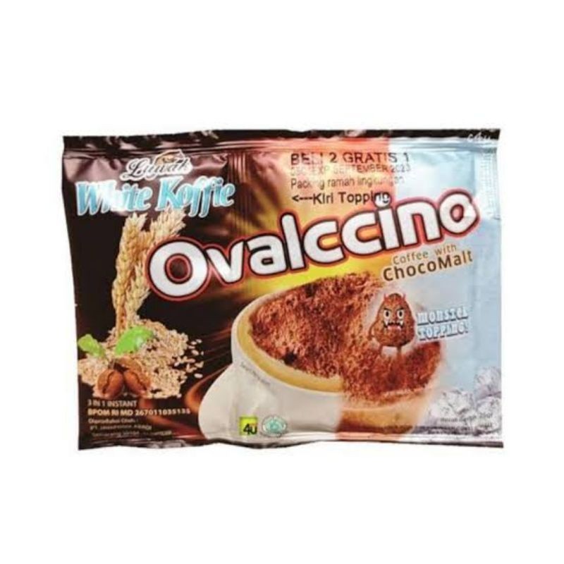 

A574-1 Sachet luwak ovalccino With Chocomalt 25gr Monster topping Promo Ecer Satuan Minuman Coklat Praktis Serbaguna