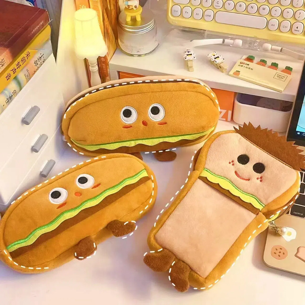 

[COD] Kotak Pensil Pensil Case Roti Panggang Toast Bread Tempat Pensil Hamburger/Roti French/Tas Pensil Kosmetik