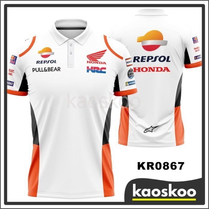 Kaos Motogp Repsol Honda Racing Team Polo Shirt