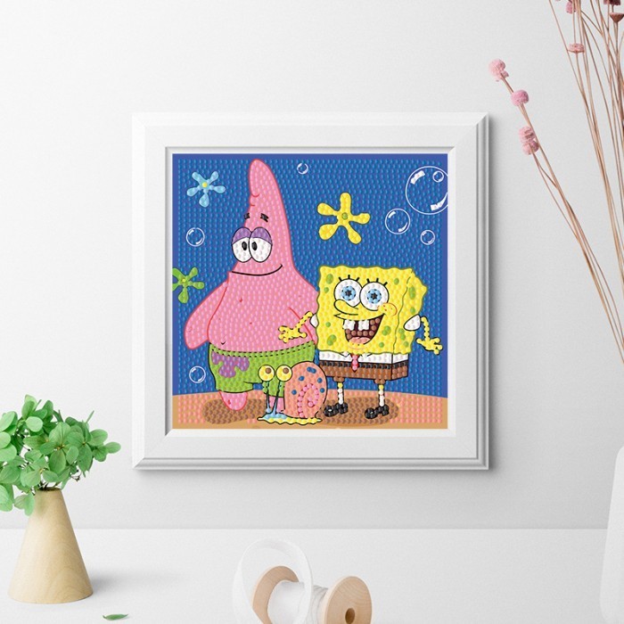 

G874R~ Promo Murmer TweedyToys - Diamond Kanvas / Diamond Painting Set DIY - Spongebob