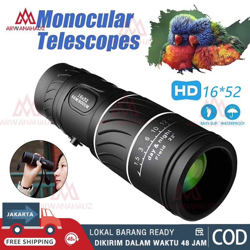 Teleskop Lensa Zoom HP Monokular Teropong Jarak Jauh Peralatan Focus TEROPONG JARAK JAUH 10000 m SIA