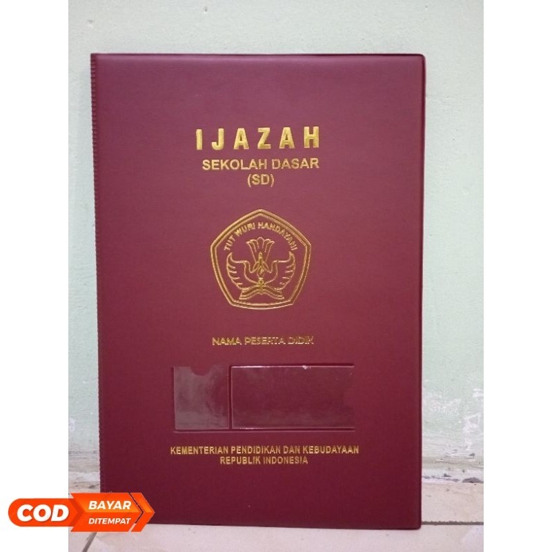 

MAP IJAZAH/MAP IJASAH UNTUK JENGJANG SD WARNA MERAH MARUN/BAHAN KULIT SINTETIS HARD COVER TULISAN