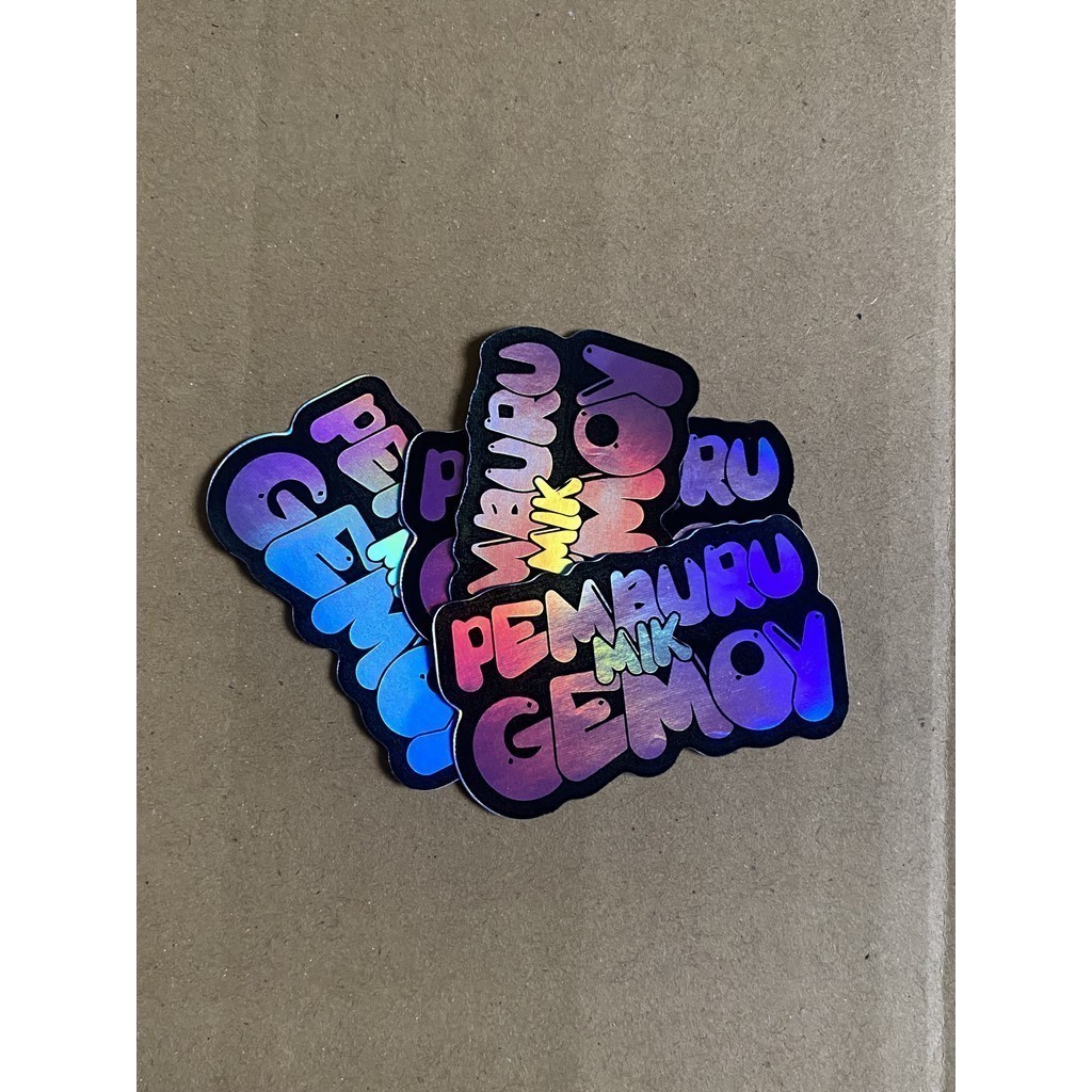 

Sticker Hologram Aestetik keren PEMBURU MIK GEMOY - STH23 - PEMBURU MIK GEMO