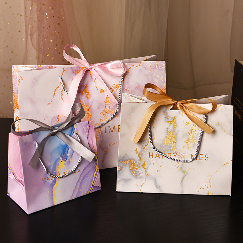 

PAPER BAG GOODIE BAG HAMPERS VINTAGE MOTIF MARBLE TAS KANTONG KADO MEWAH