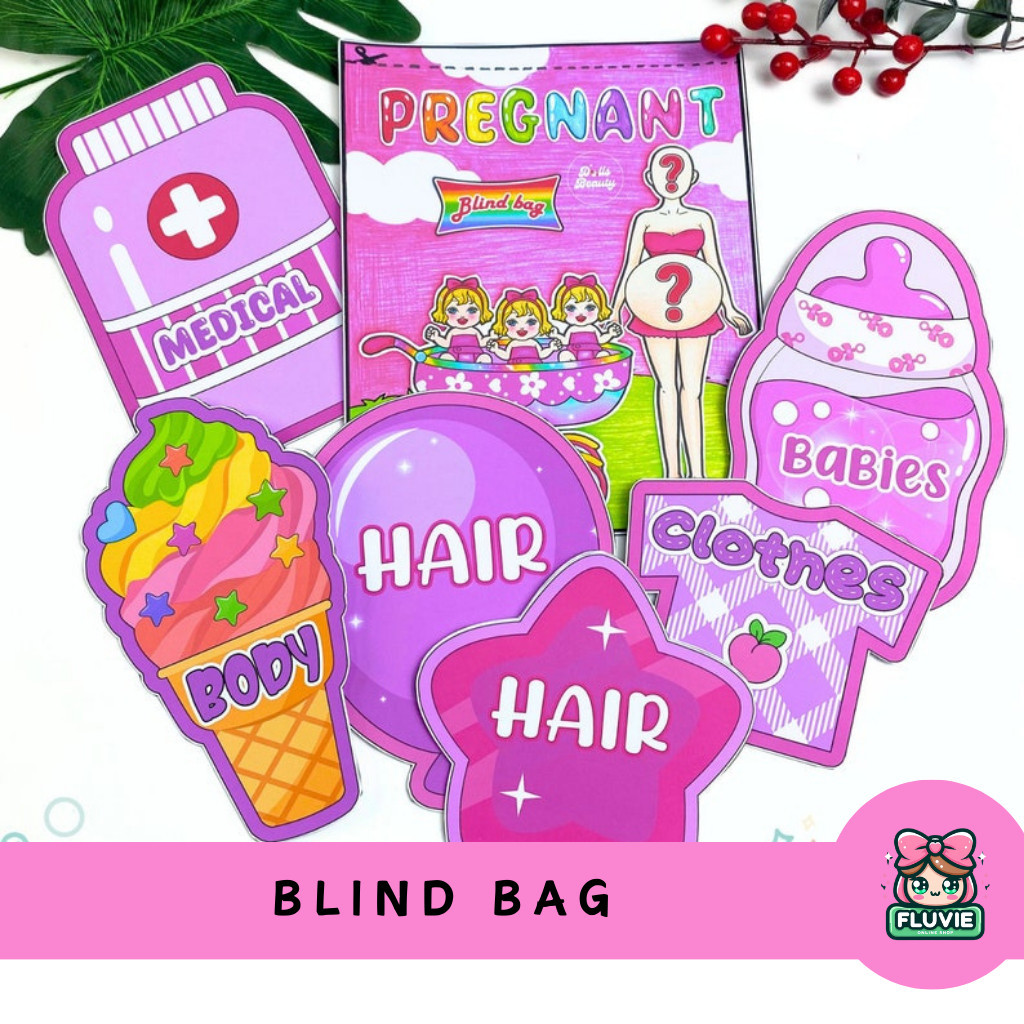 Toca Boca Quite Book Paper Doll Blind Bag Pregnant Barbie | Boneka Kertas Buku | Baju bajuan | BP BP