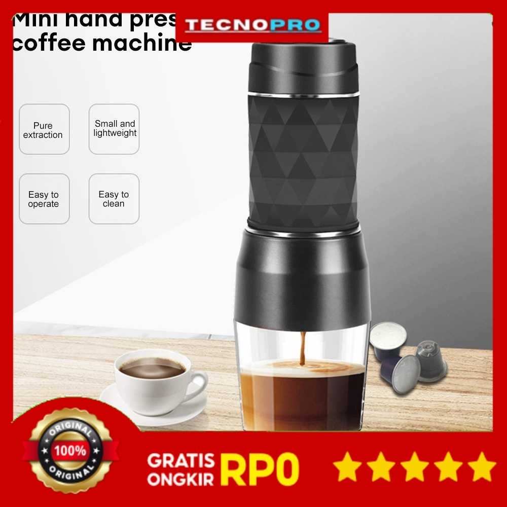 TECNOPRO - VARGRU Hand Press Mini Espresso Coffee Maker 3 in 1 20 Bar 120ml - HS-8439