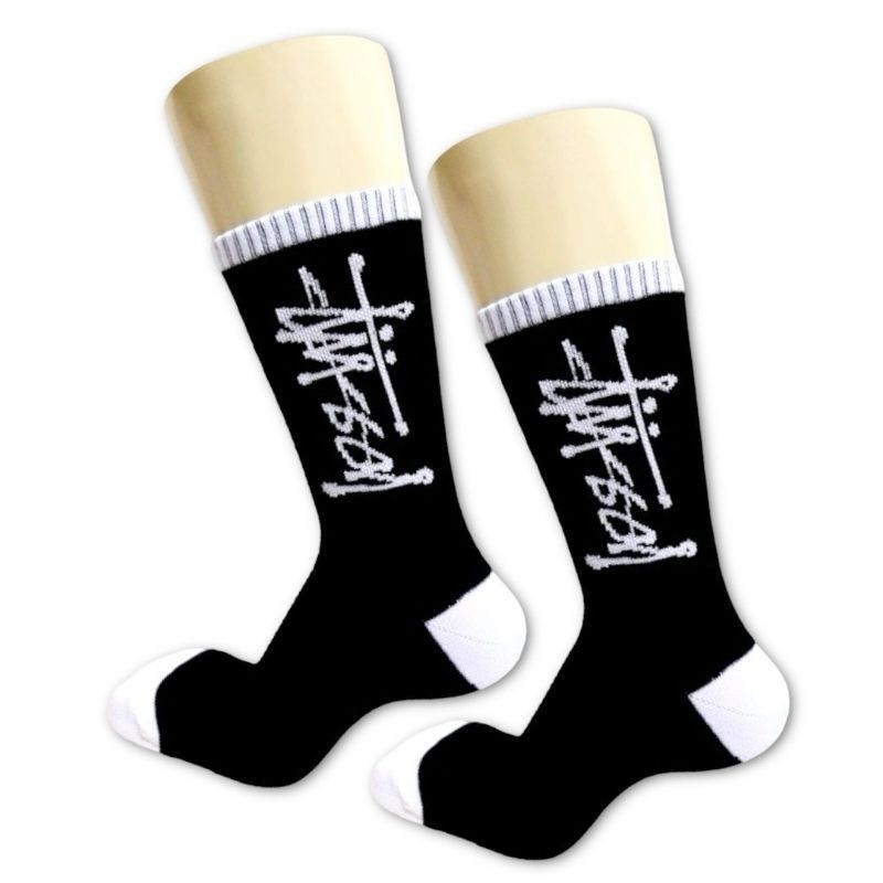 Kaos Kaki Stussy Hitam Gaya Oldschool Kaos Kaki Skate