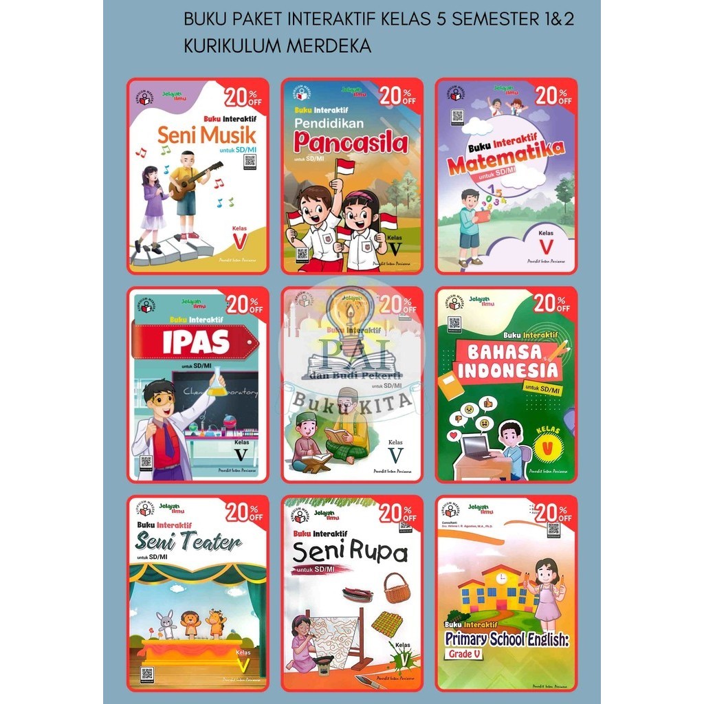 Buku Interaktif SD Kelas 5 Semester 1&2 Kurikulum Merdeka  Intan pariwara Tahun 2024