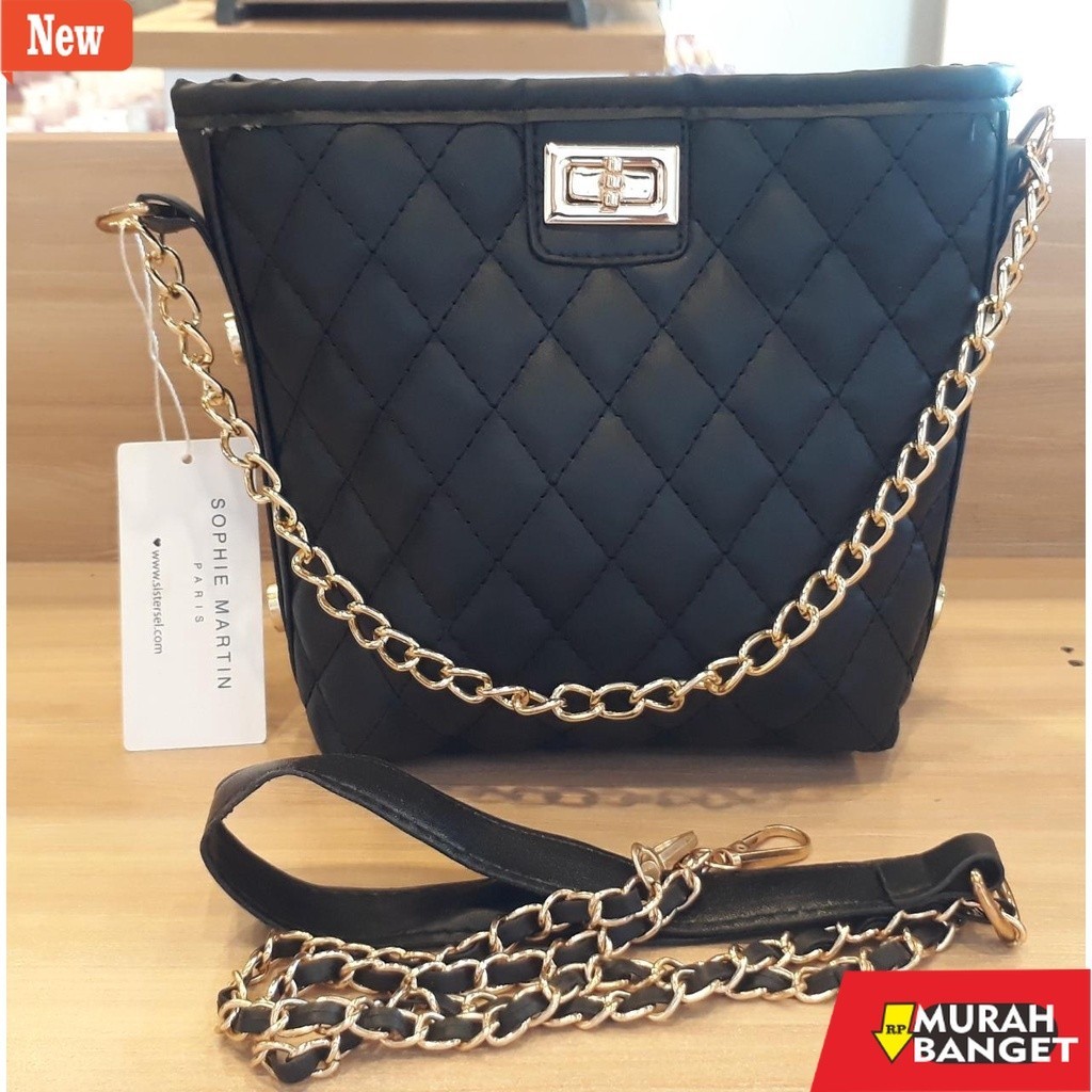 tas selempang wanita shopee haul TAS SELEINA BLACK SOPHIE MARTIN PARIS PROMO TAS HITAM WANITA BAG