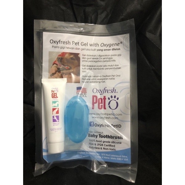 OXYFRESH PET GEL + FINGER TOOTHBRUS