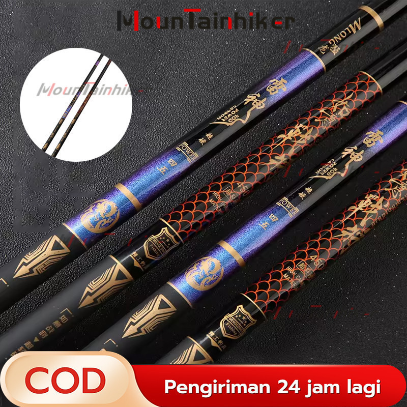 Joran Tegek Kaku Ringan 450 360 270 Action Hard Gagang Pancing  Joran pancing portabel serat karbon 