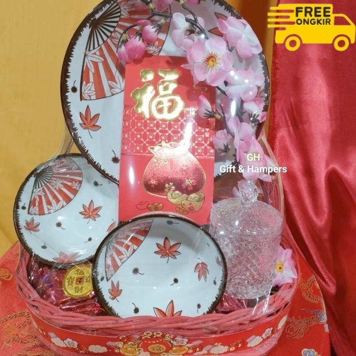 

✨LARIS✨ -PARCEL IMLEK 2021 MANGKOK TOPLES KUE PREMIUM SET BESTSELLER HAMPERS