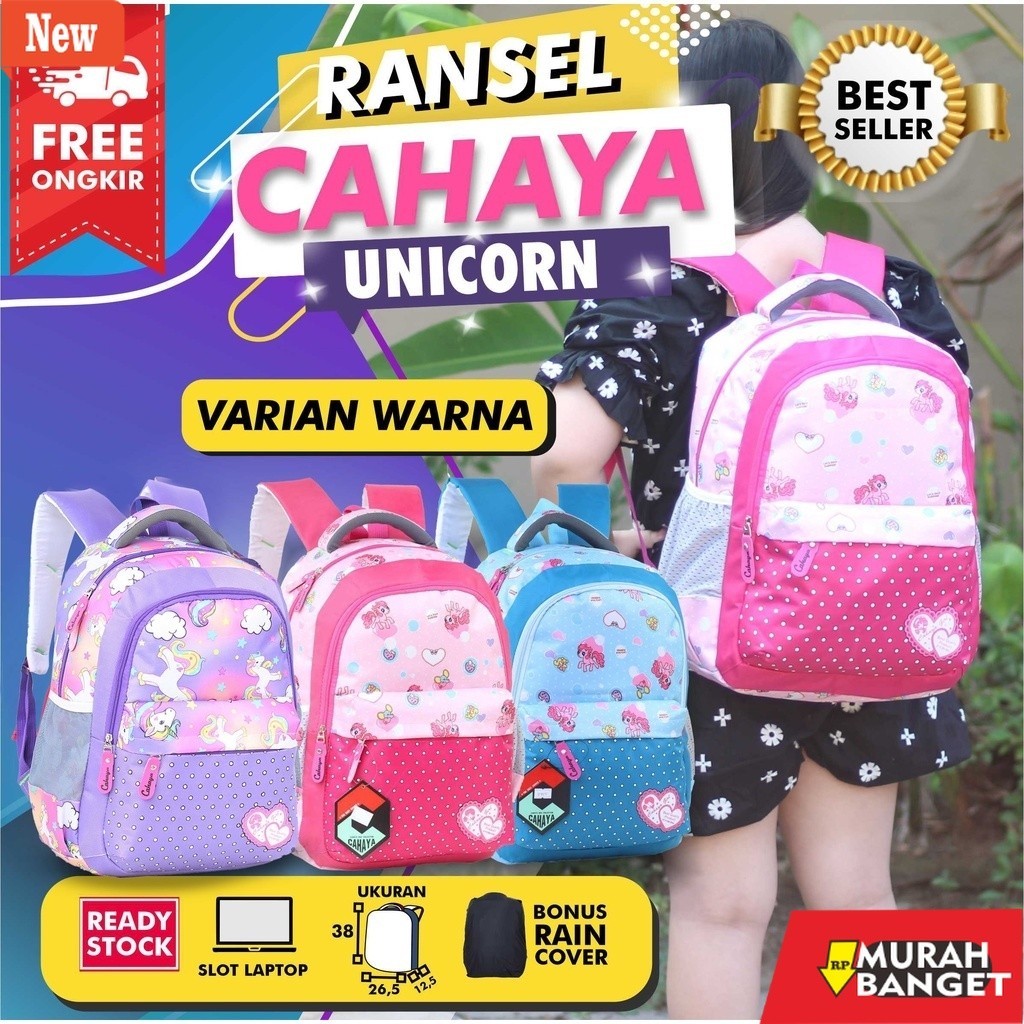 tas ransel wanita shopee Jual Ransel Anak Perempuan TK SD Tas Gendong Cewek Cantik Gambar Little Pon