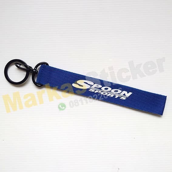 Honda Spoon Gantugan Kunci Motor Mobil Custom keychain aesthetic Logo otomotif Branded landyard tali