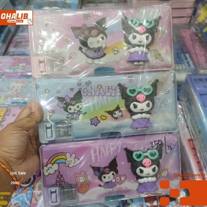 

KOTAK PENSIL KUROMI Pencil Case Boneka Timbul Serutan Magnet Besar LPY98-21