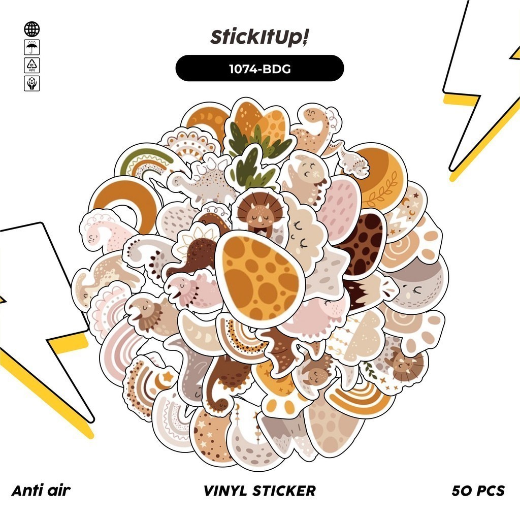 

COD✨ 100 Pcs Stiker Bayi Dinosaurus v2 Lucu Anti Air Untuk Dekorasi Notebook Sepeda Skateboard Handphone DIY