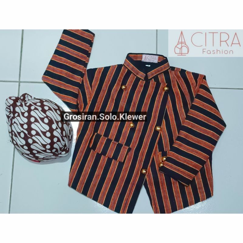 LURIK BAJU SURJAN ANAK / BAJU BESKAP ANAK / BAJU LURIK ANAK / LURIK ANAK / LURIK TENUN / SURJAN PREM