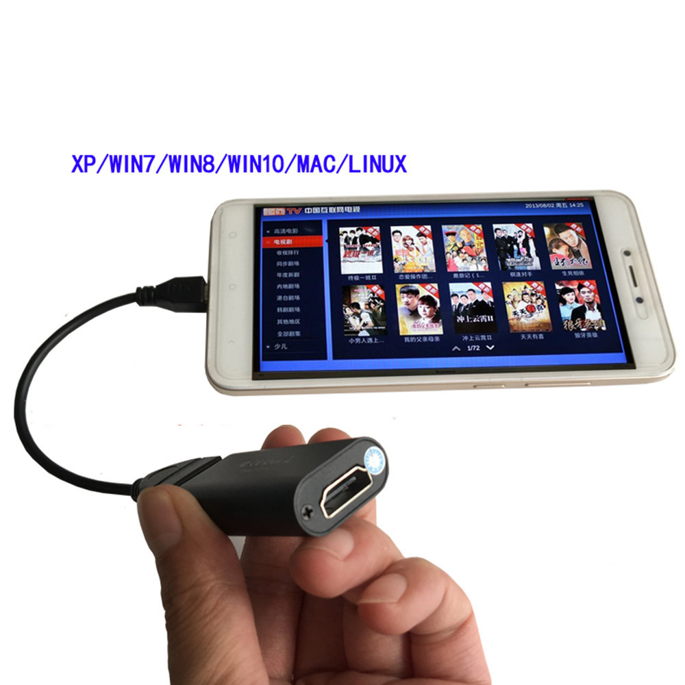 Android Smartphone Video Capture Cards Mobile Phone OTG to HDMI HD 1080P OTG Video Grabber Micro USB