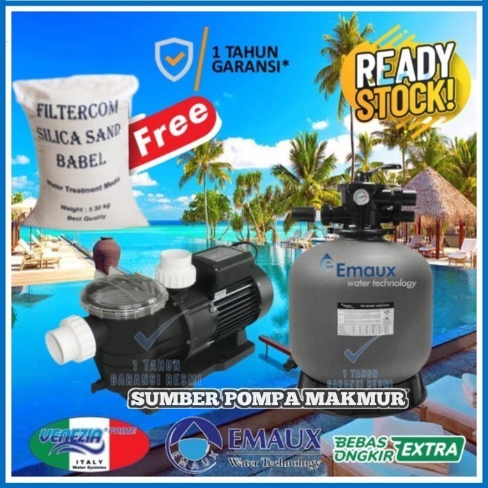 Paket Pompa 1/2hp Kolam Renang Venezia Stp50 dan Filter Kolam 16 inchi