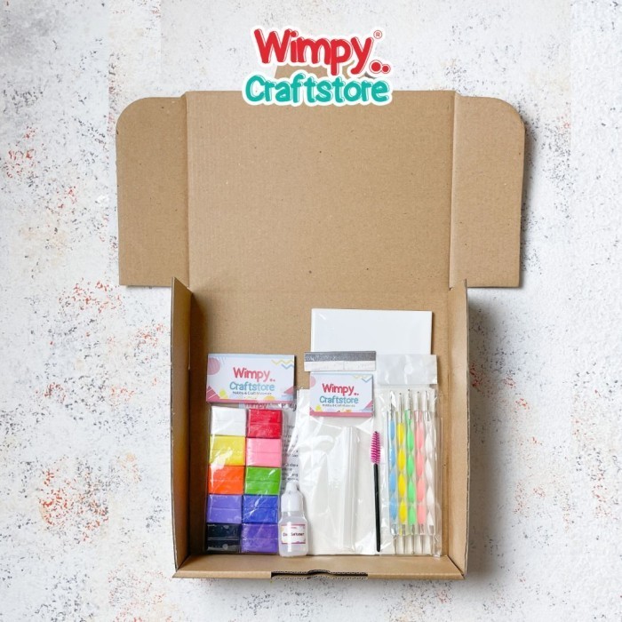 

New | Paket Wimpy Polymer Clay Starter Kit Art Set Paket Kerajinan Polymer