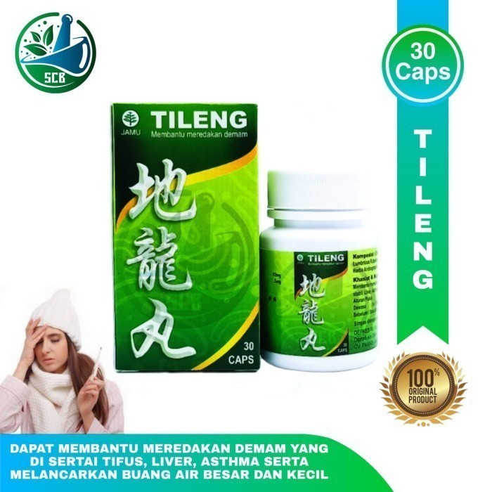 Tileng - Ekstrak Cacing Tanah / Obat Tifus - Tipes - Typhus - 30 caps - Membantu meredakan Tipes, Pa