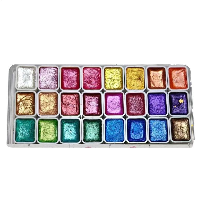 

Pearlescent Watercolor Set Mica Pearlescent Pigment Art Watercolor Paint Palette Art Painting Kit Mineral Art Students Supplies