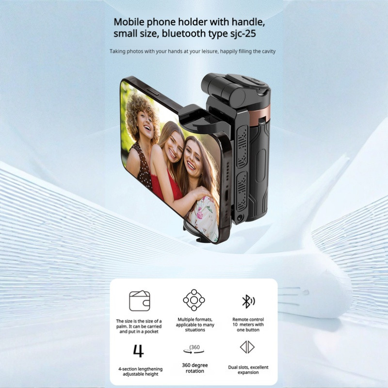 Portable Bluetooth Selfie Stick Travel Portable Rotating Selfie Stick