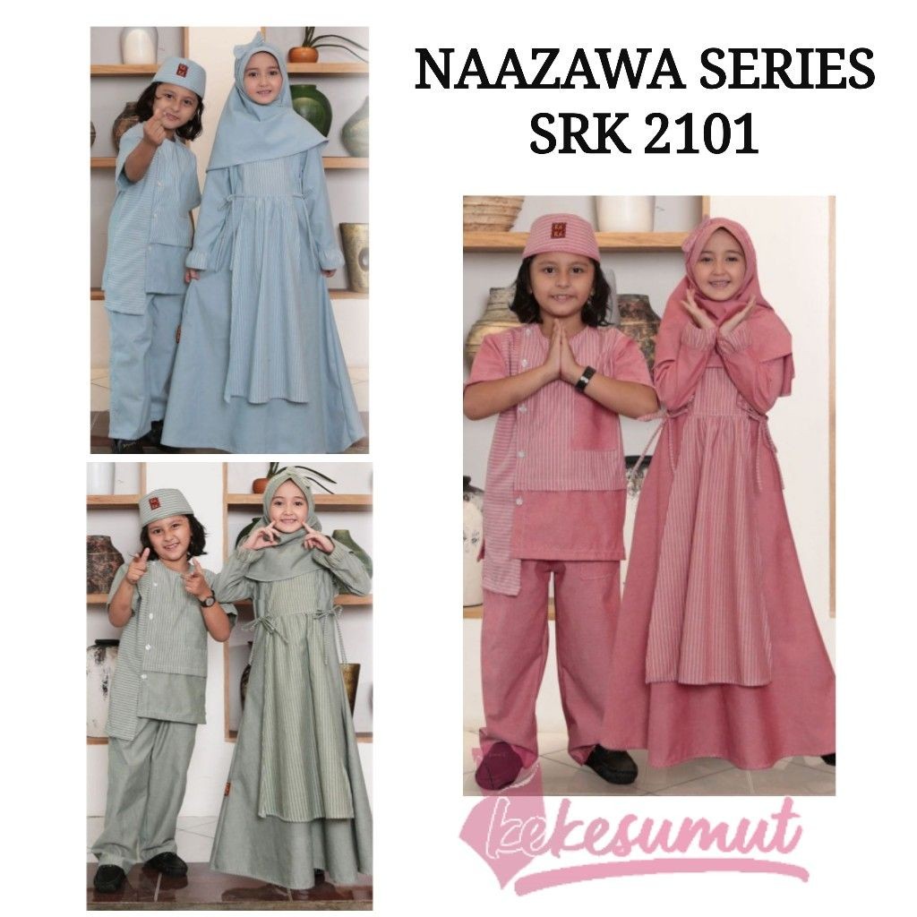 Baju LebaranKekesumut Baju Koko KP 2101 & Gamis Anak GM 2101 Busana Muslim Keke Busana