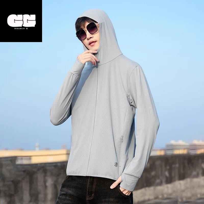Double-G Freya Jaket Anti UV Pakaian Olahraga Pria/Cowok Bahan Nyaman Distro