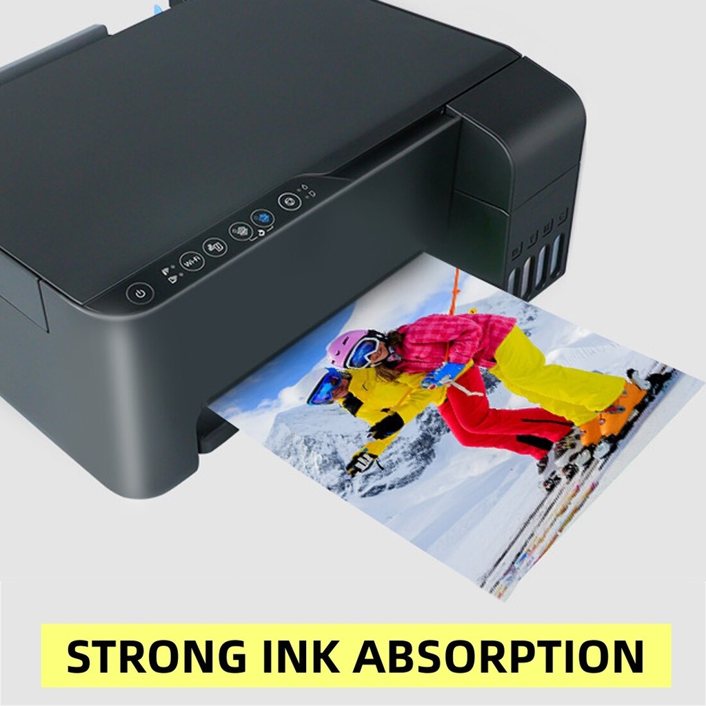 

20 Sheets Inkjet Photo Paper 5R/ A4 Glossy Dye Ink Photographic Paper Instant Dry Suitable for Dye Ink Printers