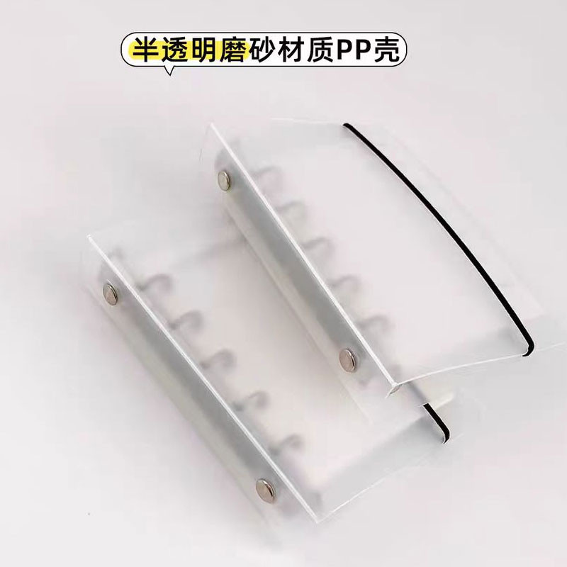 

NEW M5 Transparent Mini Loose Leaf Notebook Cover Planner Agenda Organizer Diary Portable 5 Ring Binder Inside Paper Stationery