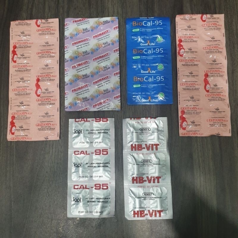 Vitamin untuk Ibu hamil dan menyusui - Promavit, Gestiamin-Plus, HB-VIT, CAL-95, BioCal-95 - ABH