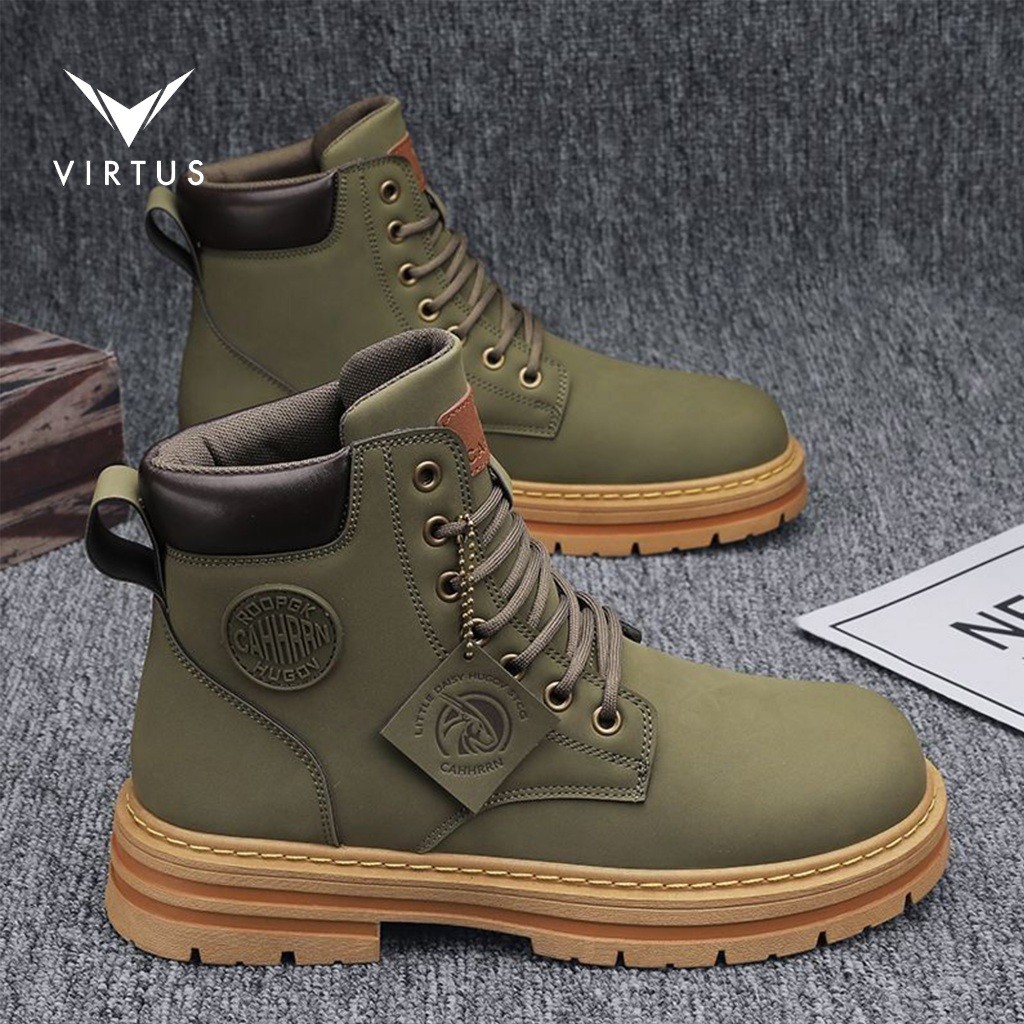 [𝗚𝗹𝗮𝗺𝗼𝗿𝗮] VIRTUS  39 - 48 APOLLO Sepatu Ukuran Besar Jumbo Sneakers Boots Gunung Pria Kulit Casual C