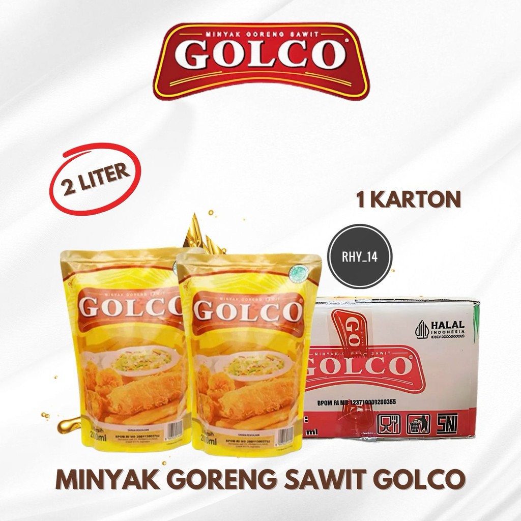 

1 DUS MINYAK GORENG GOLCO 2000L - Goreng Lebih Crispy