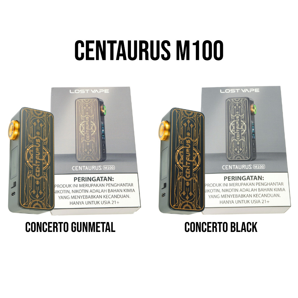 Mod Centaurus M100 Concerto 100W 18650 Mod Only Authentic By Lost Vape