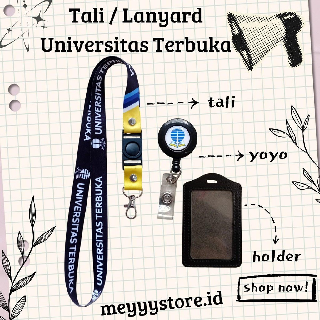 

Tali Gantungan ID CARD UNIVERSITAS TERBUKA / Lanyard UNIVERSITAS TERBUKA READY [STOCK MELIMPAH] Termurahhh Harga Grosir!