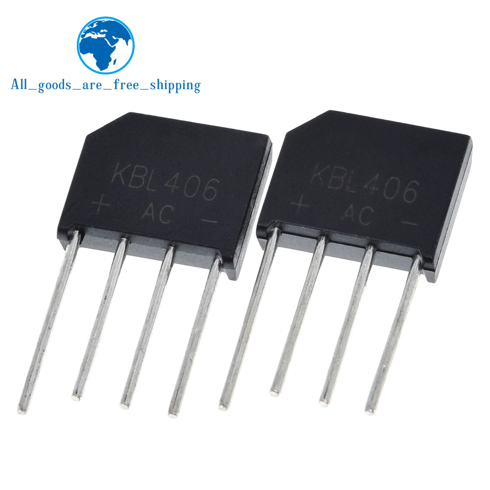 TZT 5PCS KBL406 KBL-406 4A 600V Single Phases Diode Bridge Rectifier ZIP-4