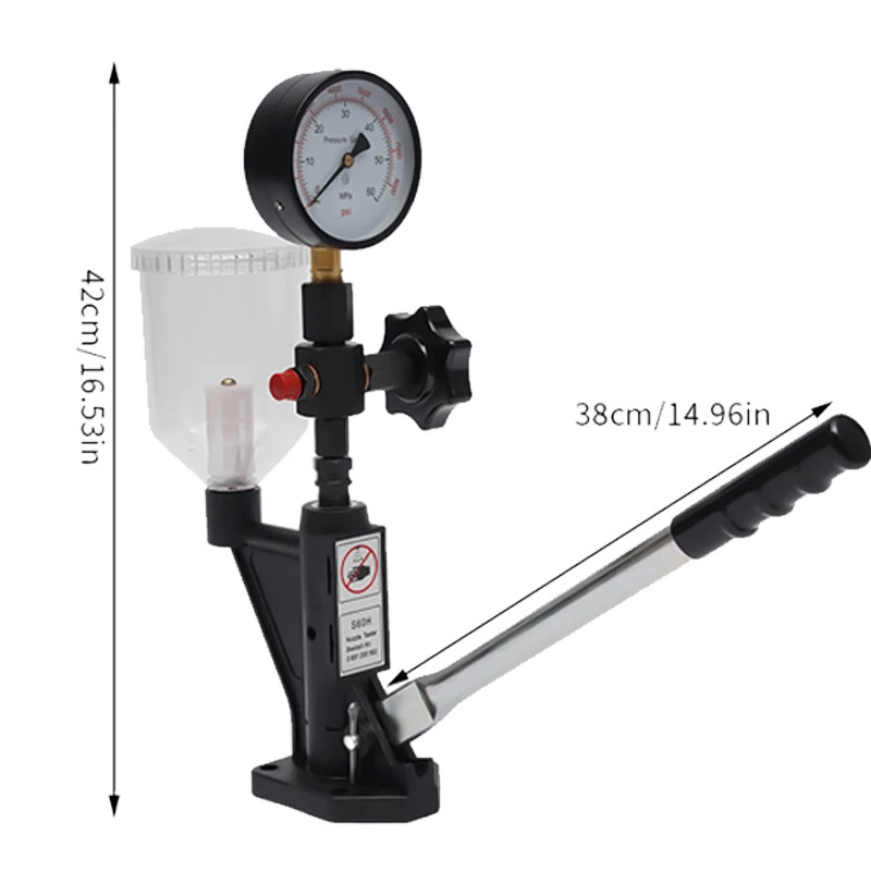 Lyn S60H Fuel Nozzle Tester Common Rail Injector Tester Kit 600 Bar 8000Psi Cr-C Multifunction
