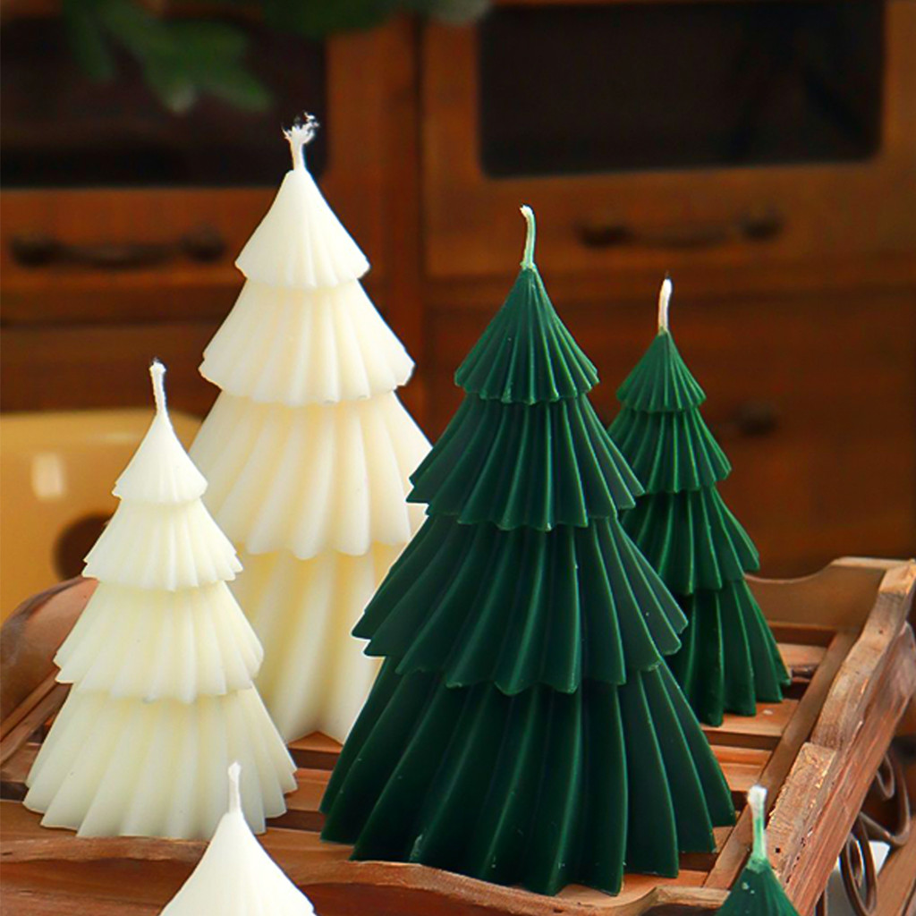 

3D Christmas Tree Candle Silicone Mold DIY Christmas Candle Making Kit Handmade Soap Plaster Resin Baking Tools Holiday Gifts