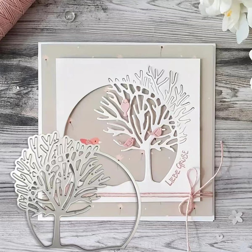 

1. Small tree decoration carbon steel paper art embossing knife die-cutting mold - very suitable for DIY greeting card making
