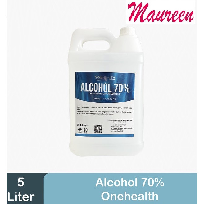 [COD] Alkohol 70 % 5 Liter ONEHEALTH Alcohol 70% 5L