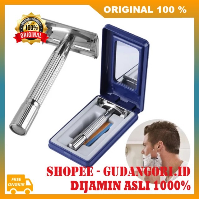 Manual Mens Razor Stainless Steel Alat Cukur Kumis Manual Alat Cukur Razor Cukur Jenggot Manual ORIG